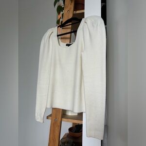 Cream Puff Sleeve Banana Republic Sweater